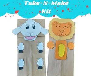 Lion and Lamb Puppets – Take-N-Make