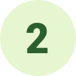 Dark green number 2 in a lighter green circle