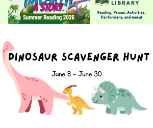 Dinosaur Scavenger Hunt Around the City & Library Trail